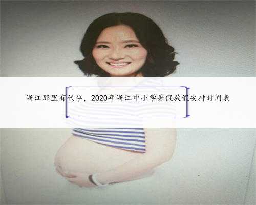 浙江那里有代孕，2020年浙江中小学暑假放假安排时间表